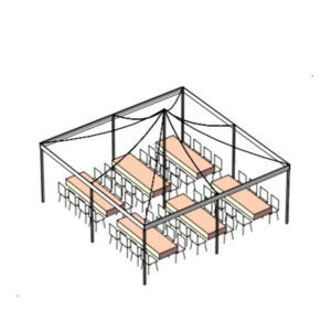 20x20 High Peak Frame Tent - Package 1: Rectangle Tables