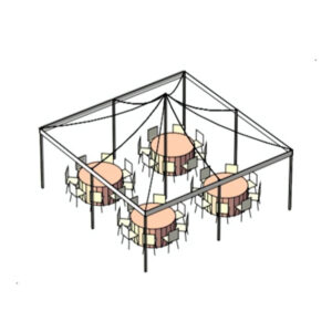 20x20 Pole Tent - Package 2: Round Tables