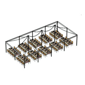 20x40 High Peak Frame Tent - Package 1: Rectangle Tables